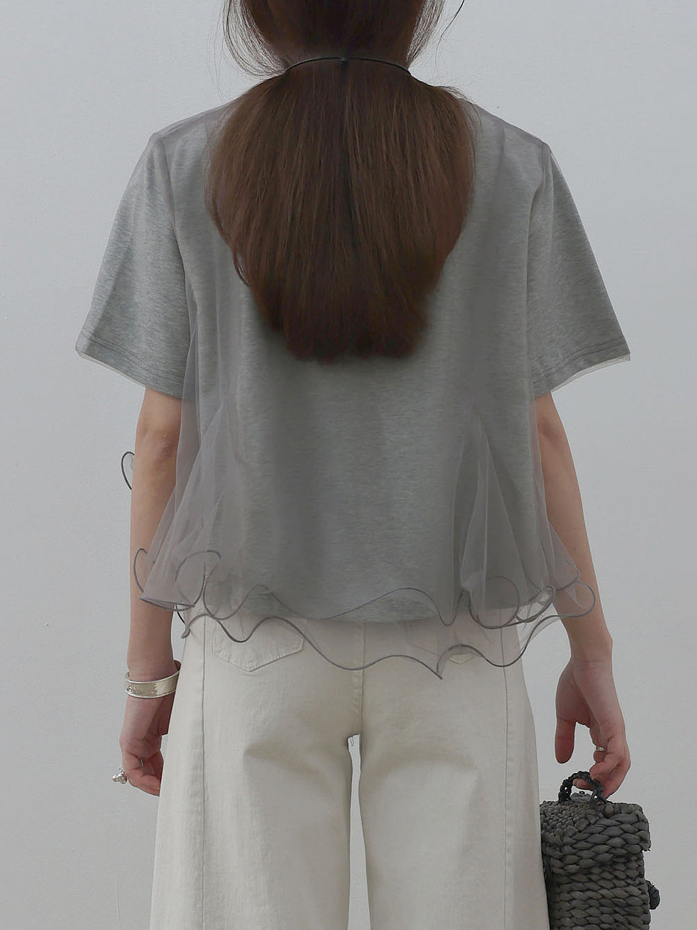 チュールフレアレイヤードTシャツ　3色入 - SonderSable