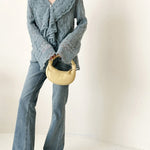 <先行公開>Vネックフリルデザインメッシュニット　2色入 - SonderSable