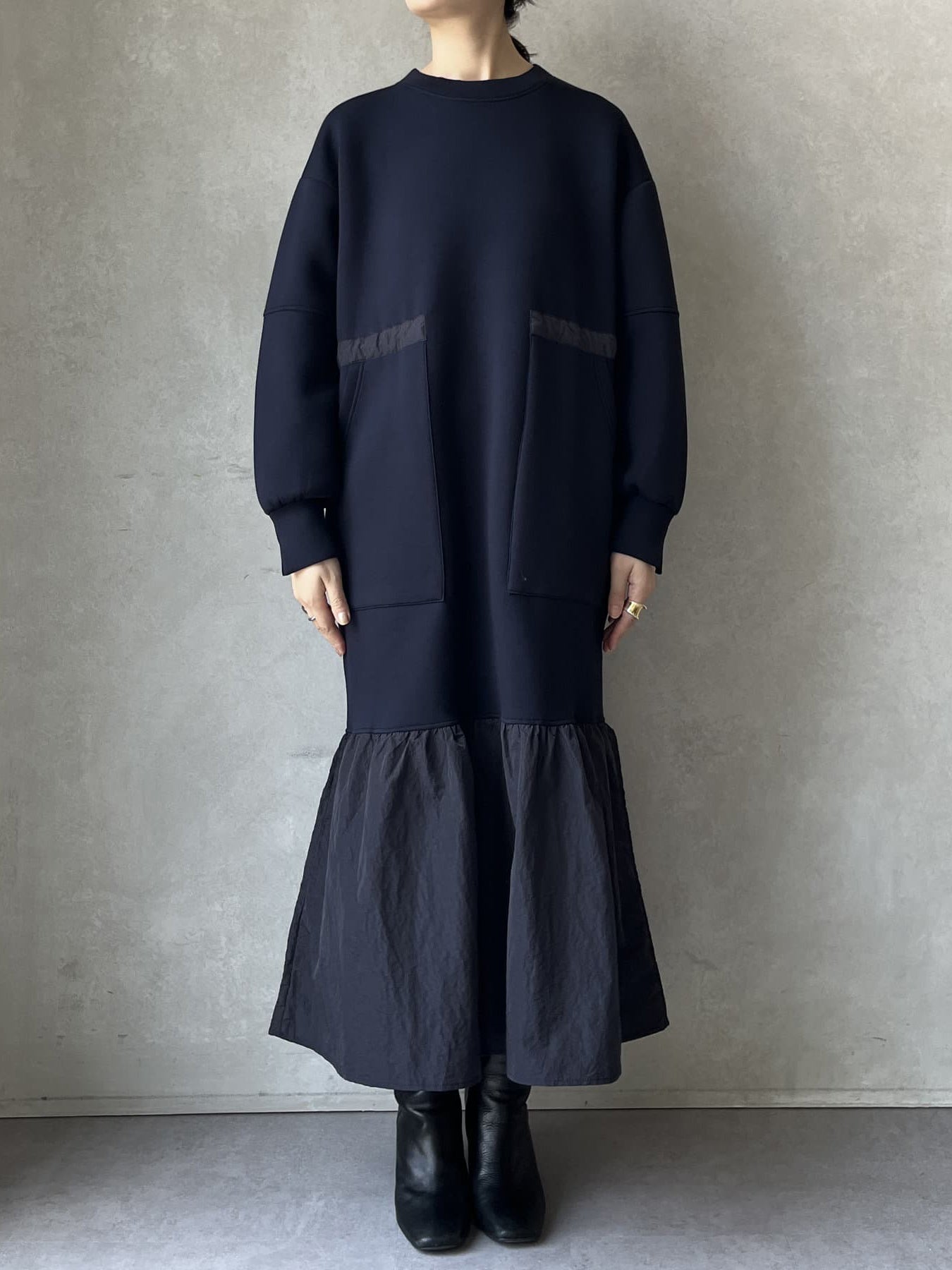 Cardboard Fabric One-Piece Dress (3 Colors)