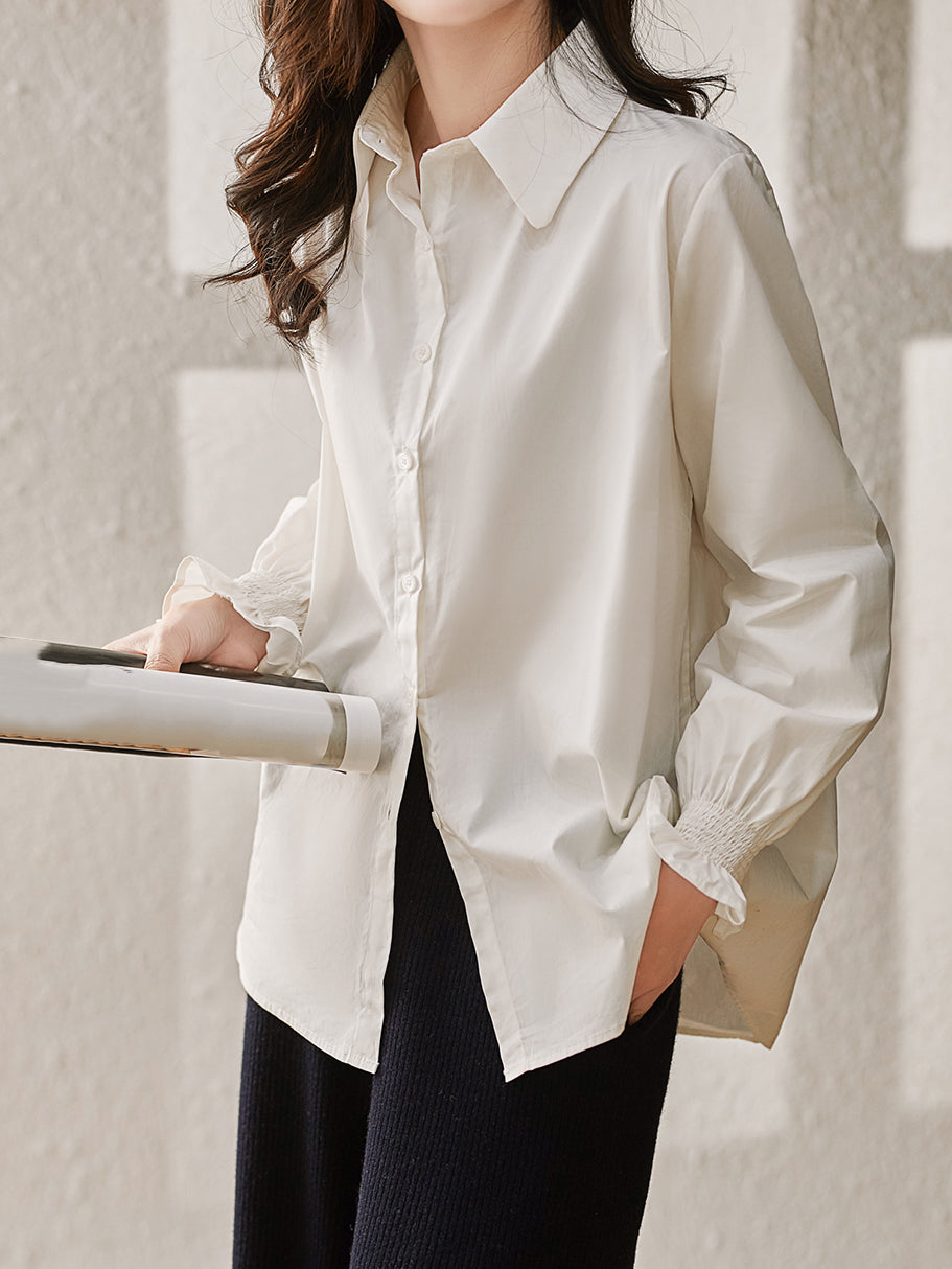 Metal Button Knit Vest + Candy Sleeve Shirt (3 Colors Available)