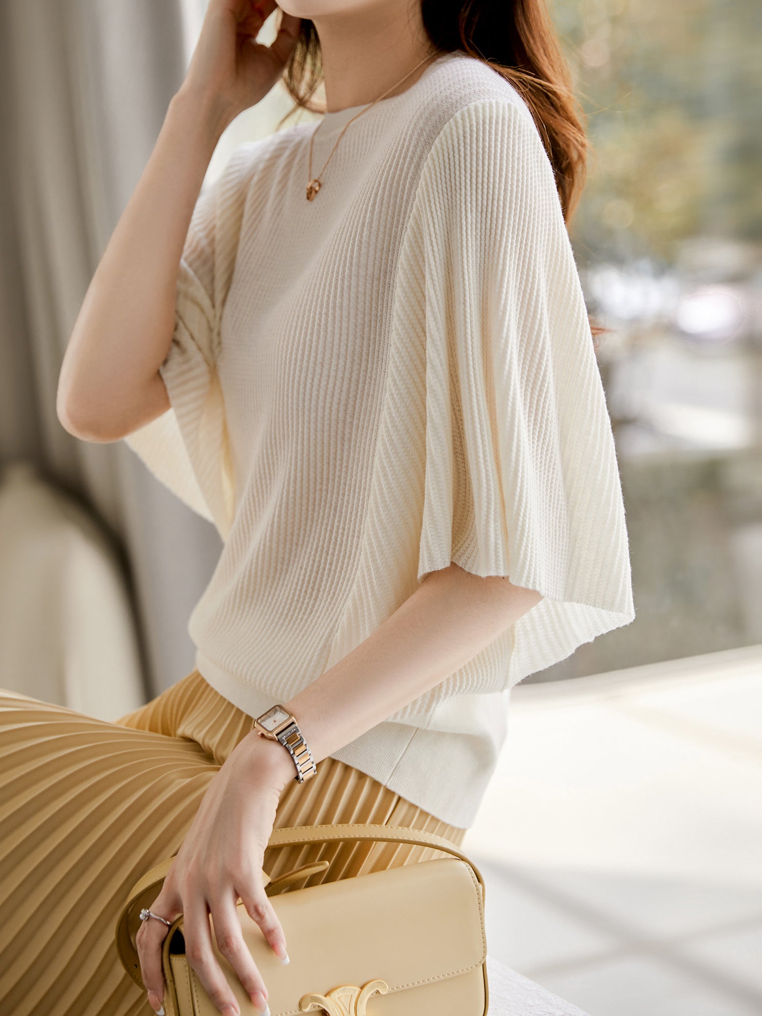 フレア袖リブニット　2色入 - SonderSable