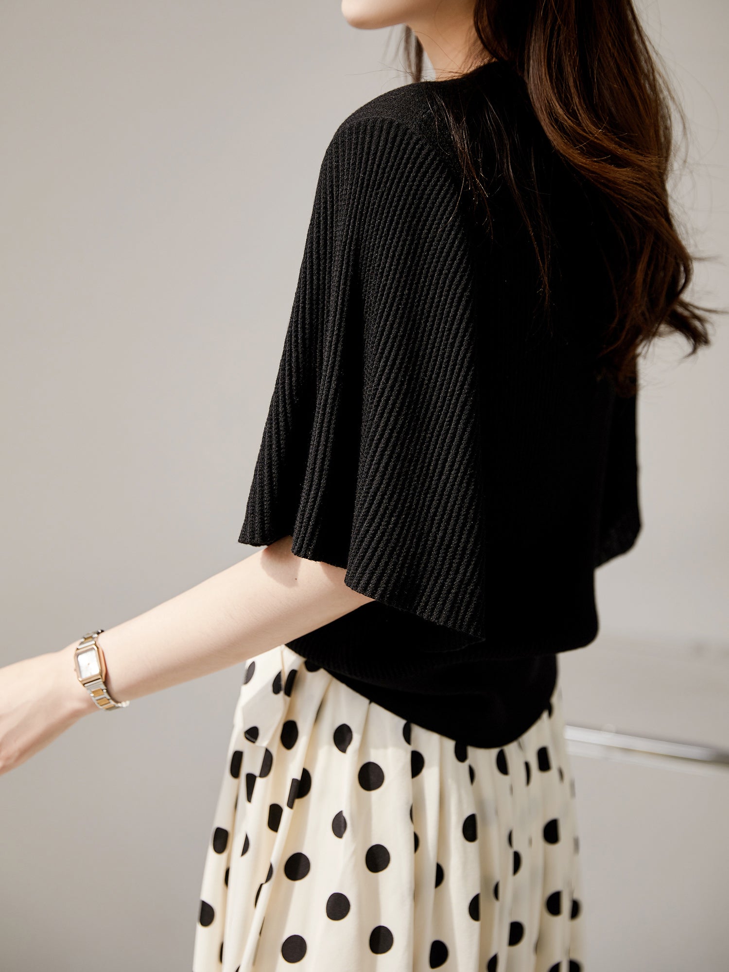 フレア袖リブニット　2色入 - SonderSable