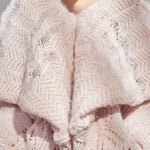 <先行公開>Vネックフリルデザインメッシュニット　2色入 - SonderSable