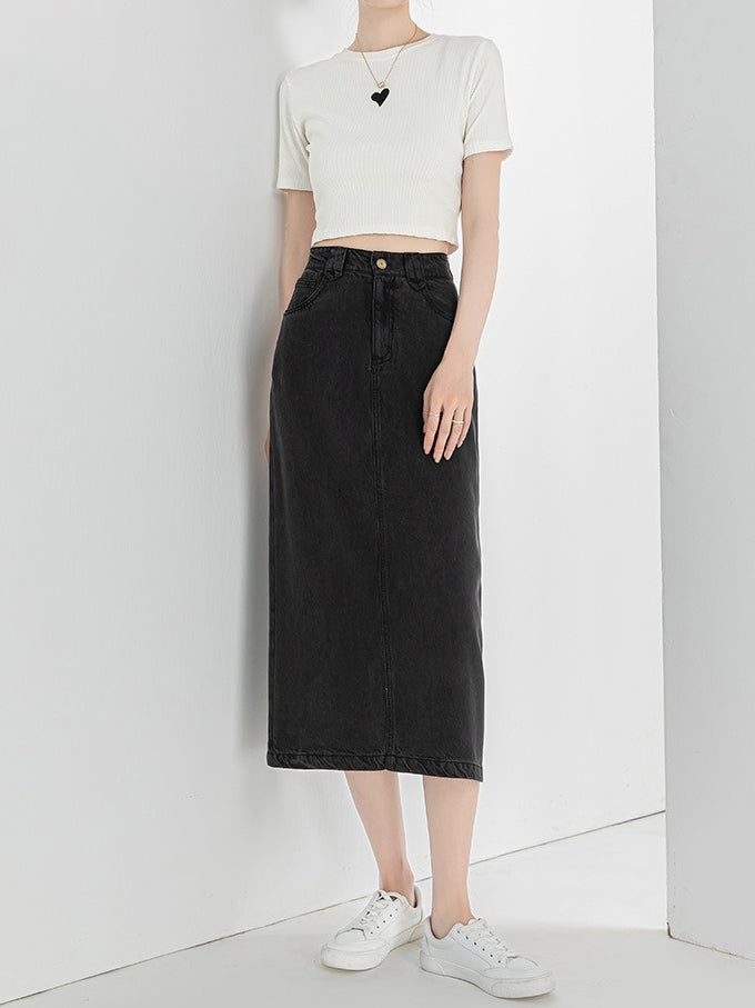 デニムナロースカート　2色入 - SonderSable