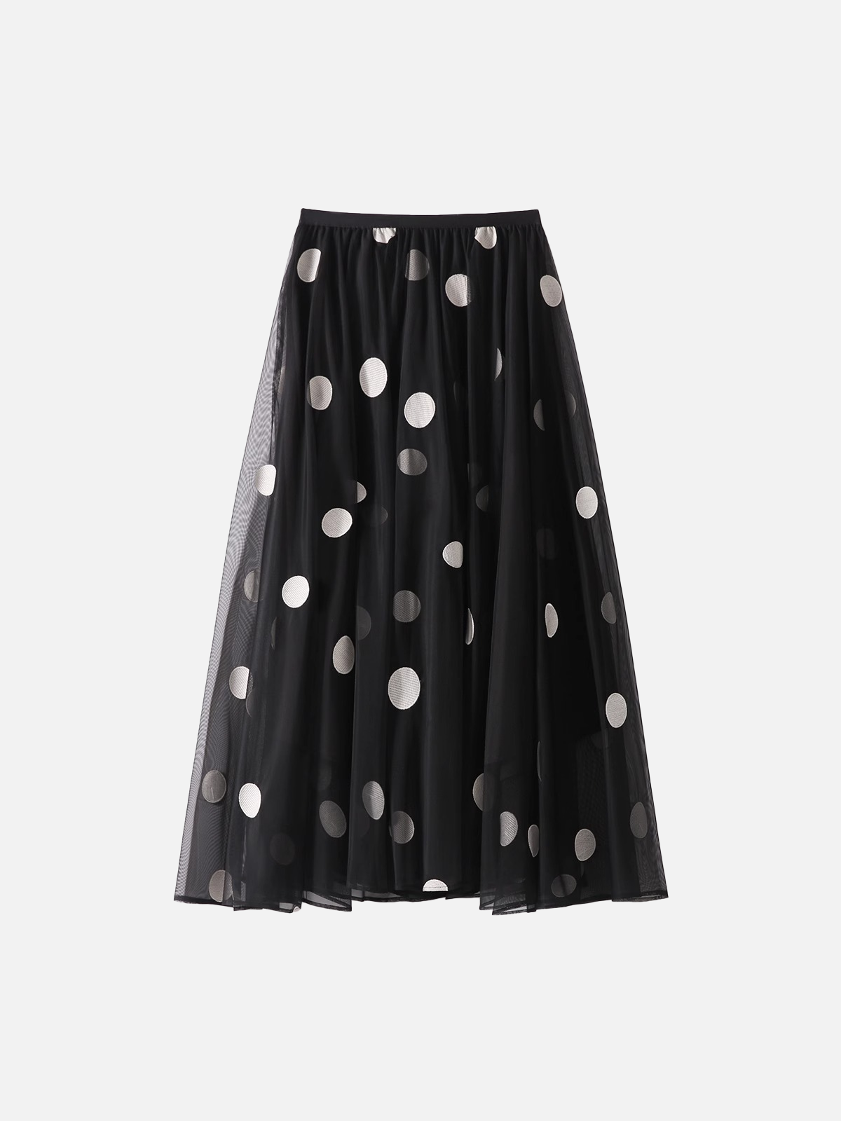 Polka dot tulle flare skirt in 2 colors