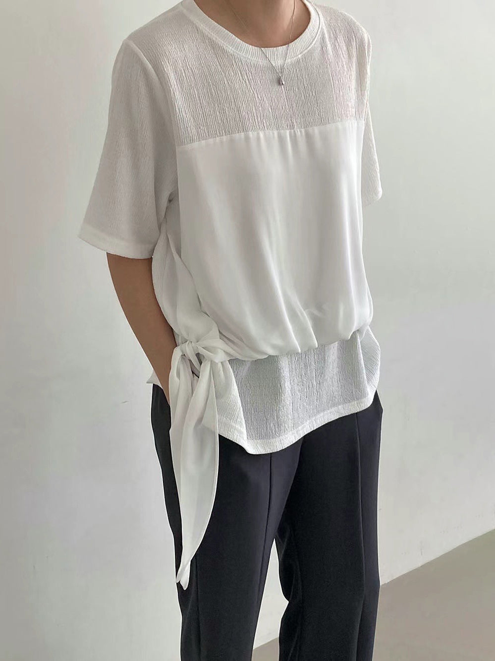 Chiffon docking t-shirt in 3 colors