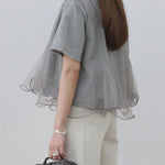 チュールフレアレイヤードTシャツ　3色入 - SonderSable