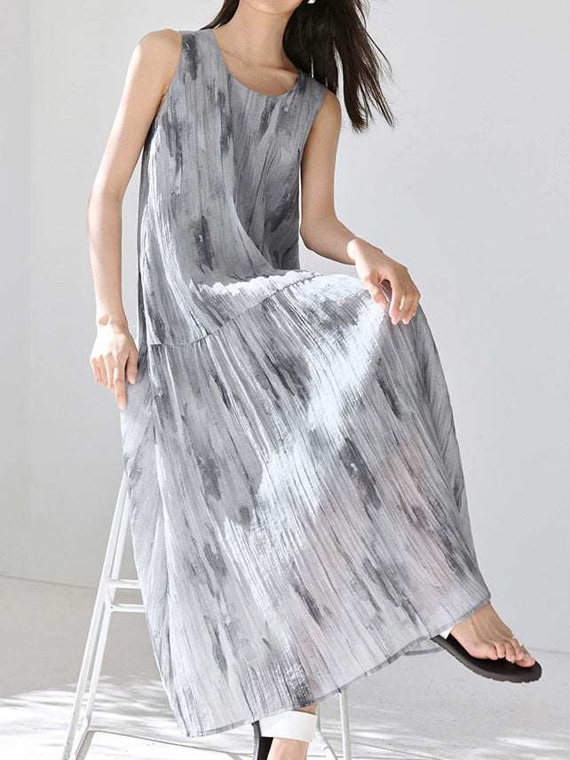 マーブルプリントタンクワンピース - SonderSable