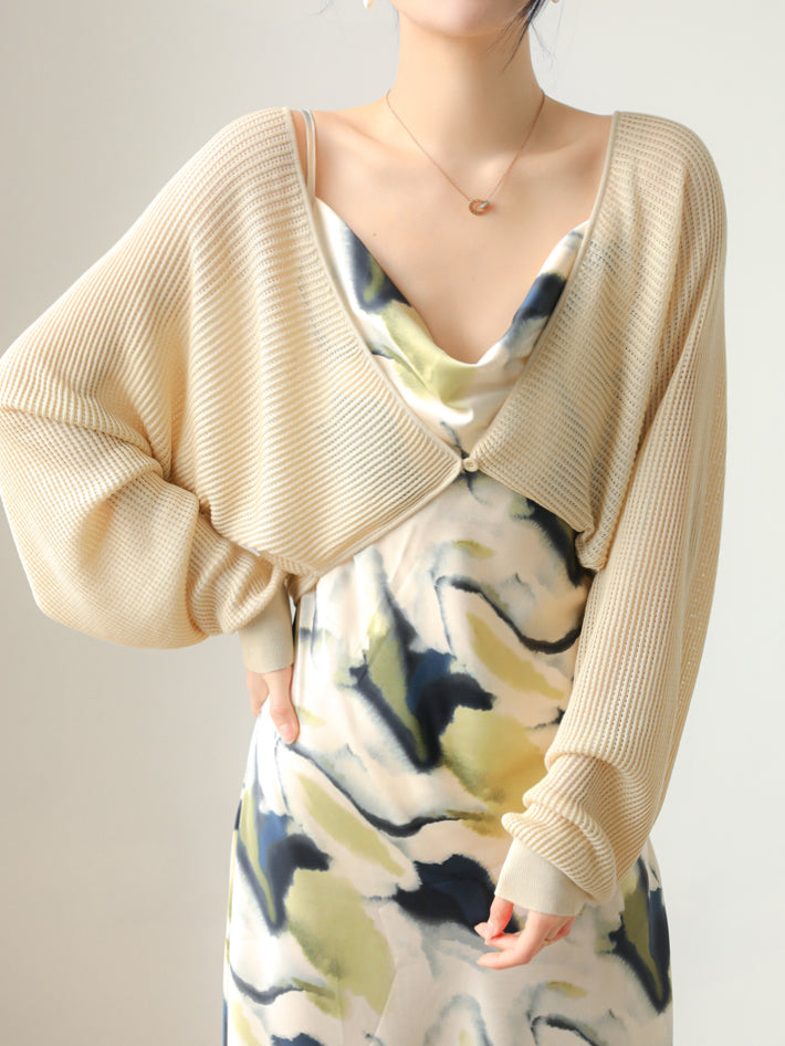 V-neck short cardigan in 5 colors