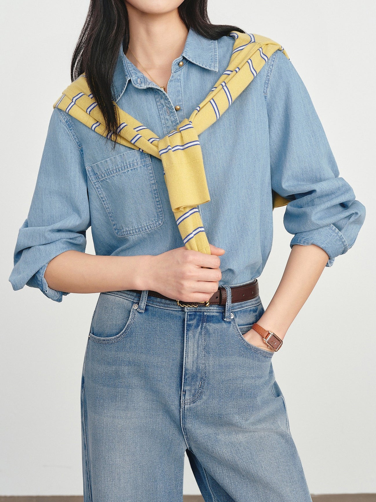 ライトダンガリーデニムシャツ　3色入 - SonderSable
