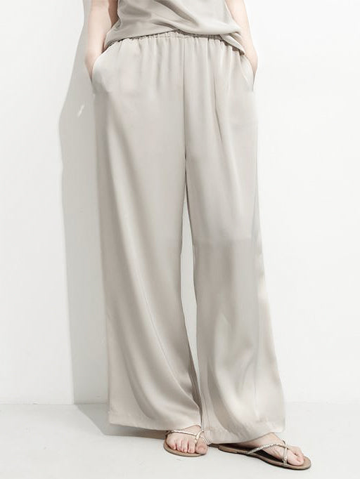 Satin easy pants (4 colors)