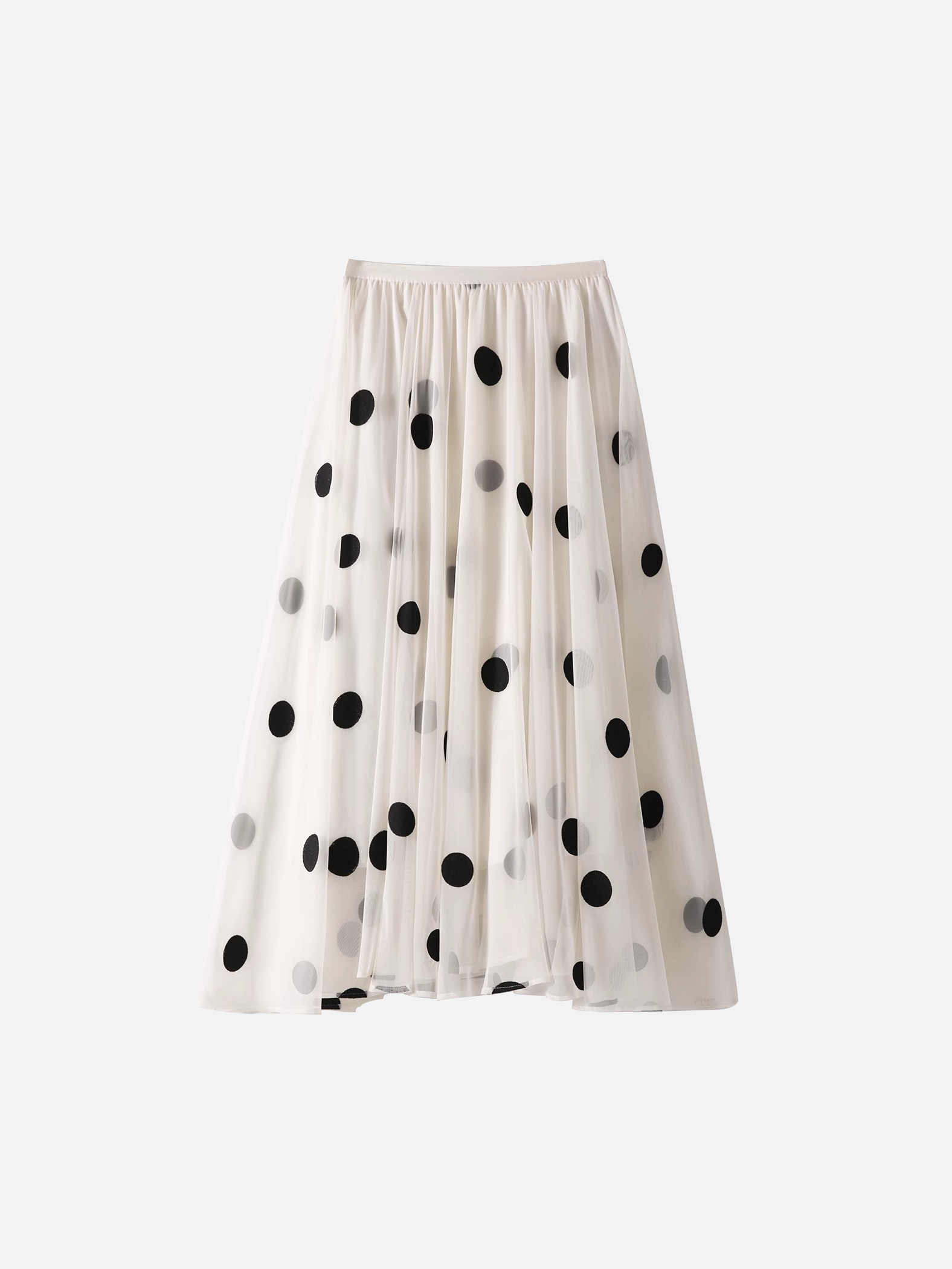 Polka dot tulle flare skirt in 2 colors