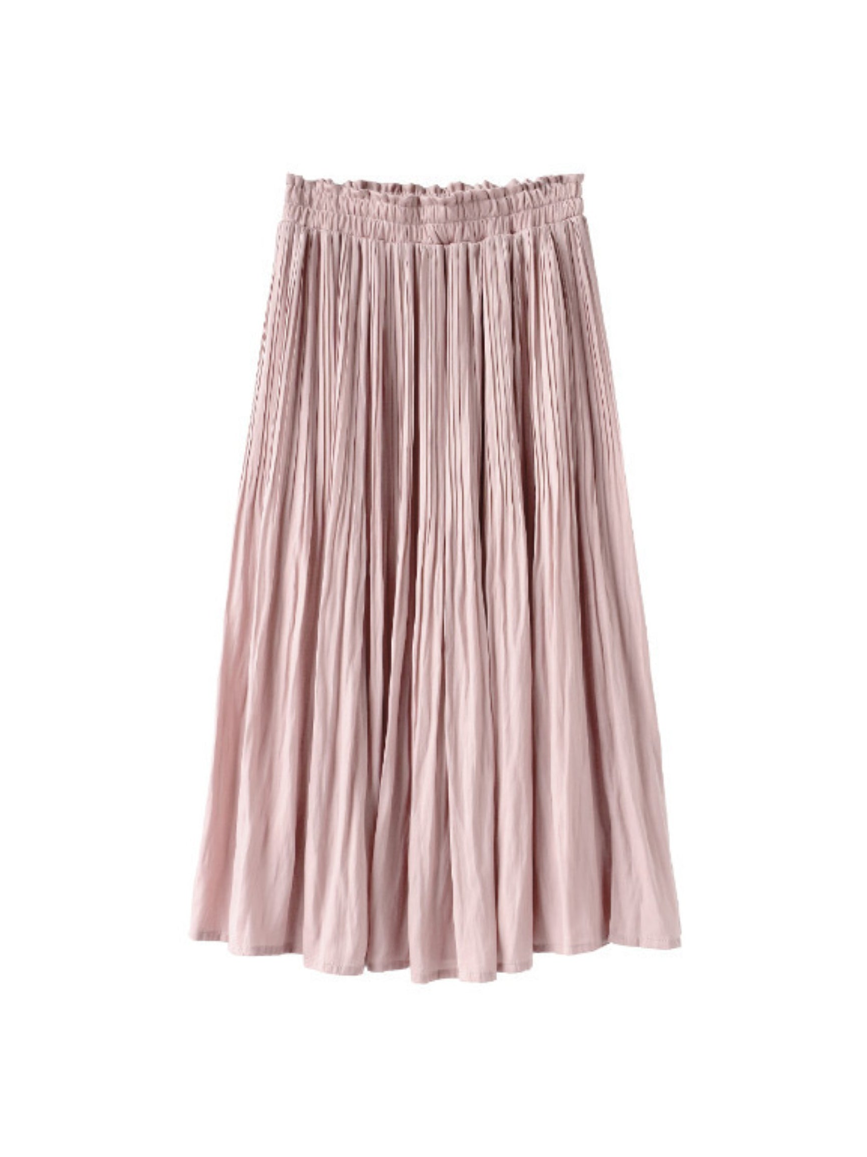 Vintage satin long flare skirt in 4 colors