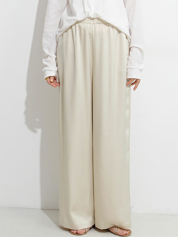 Satin easy pants (4 colors)