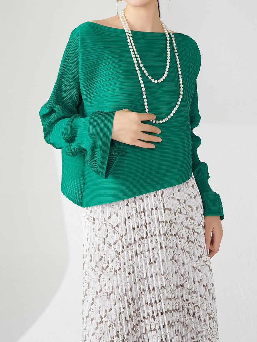 Mamluk Sleeve Pleated Pullover (4 Colors)