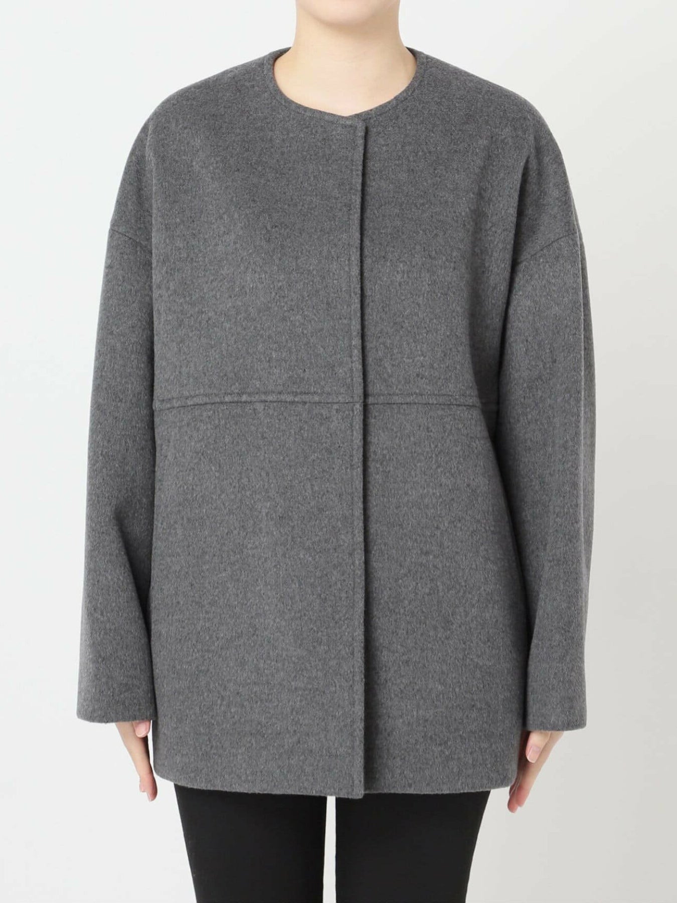 No-collar short coat (4 colors)