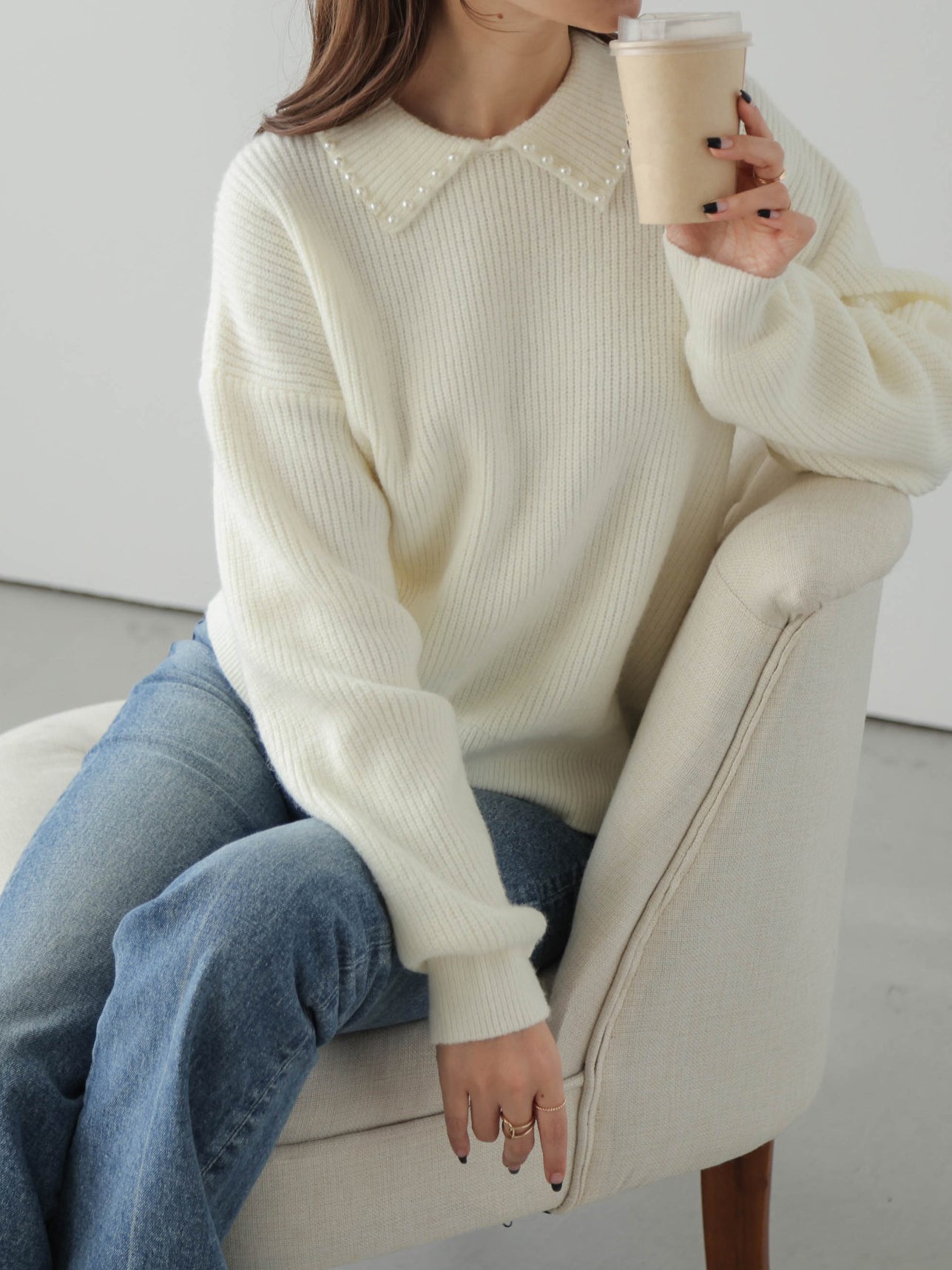 Pearl color knit 4 colors