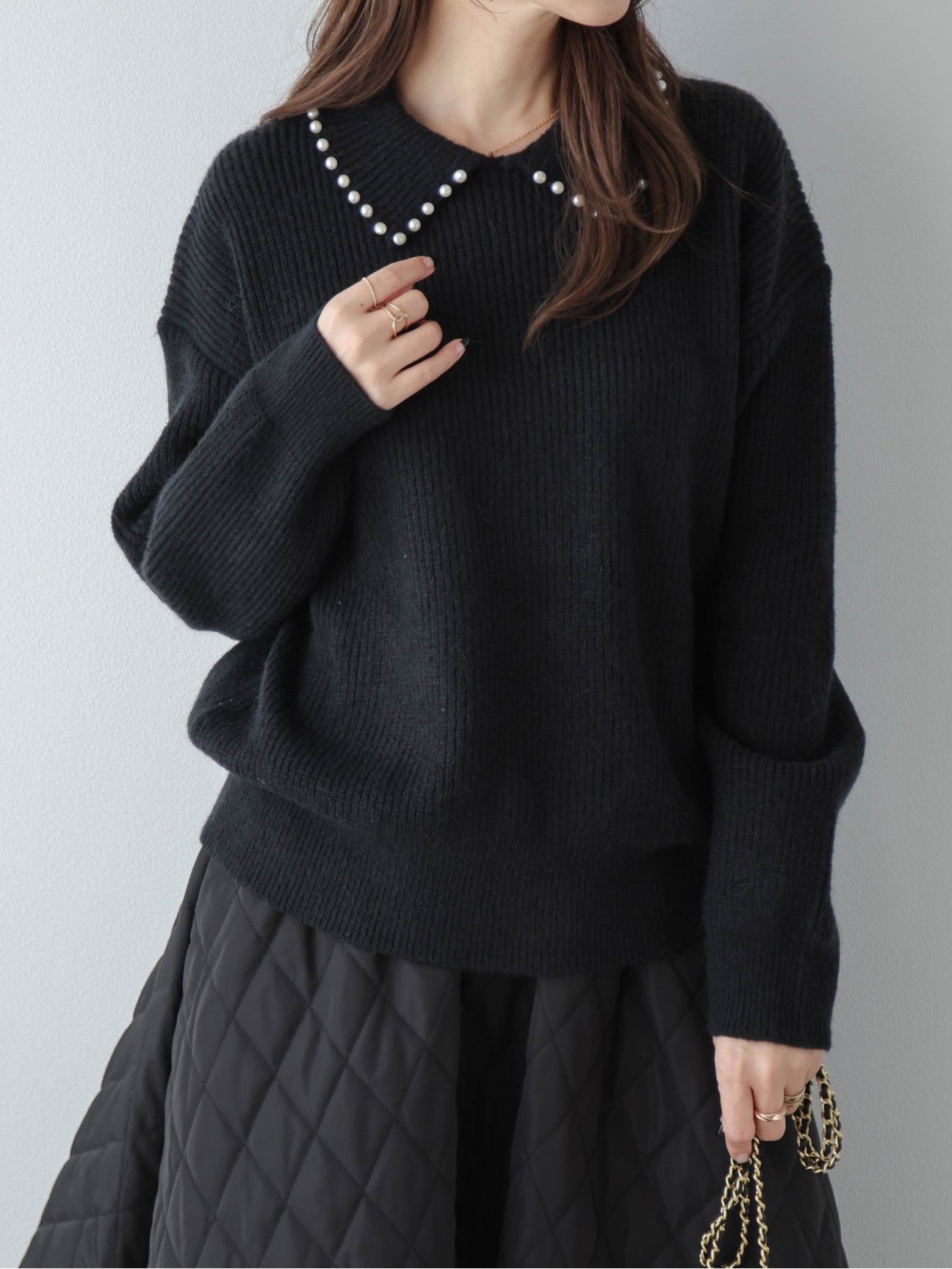 Pearl color knit 4 colors