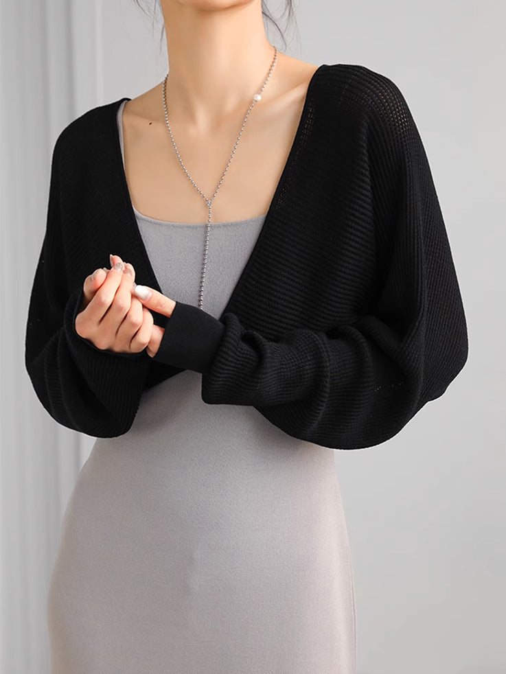 V-neck short cardigan in 5 colors