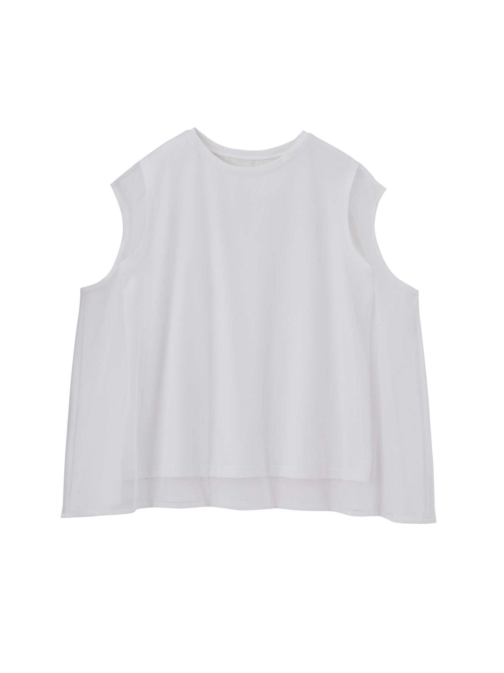 Tulle cover French sleeve cut and sewn in 3 colors