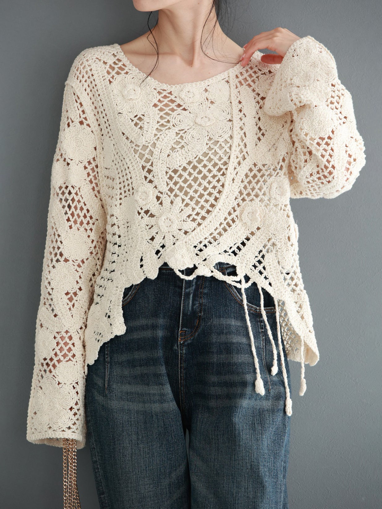 <先行公開>シアークロッシェイレギュラーヘムプルオーバー　2色入 - SonderSable