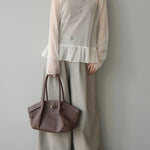 ハイネックシアードットチュールトップス　3色入 - SonderSable