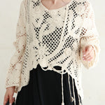 <先行公開>シアークロッシェイレギュラーヘムプルオーバー　2色入 - SonderSable