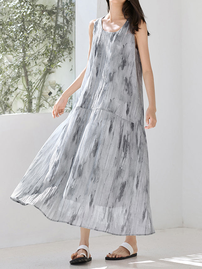 マーブルプリントタンクワンピース - SonderSable