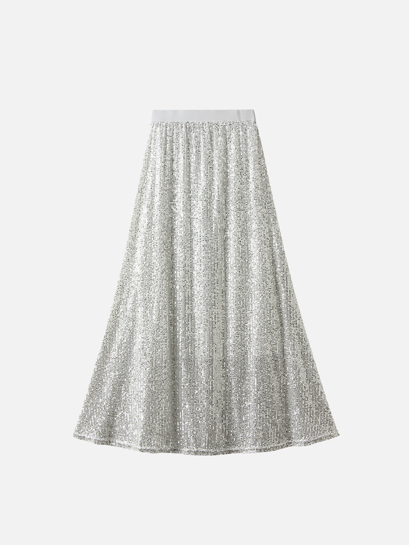 Sequin A-line skirt in 3 colors