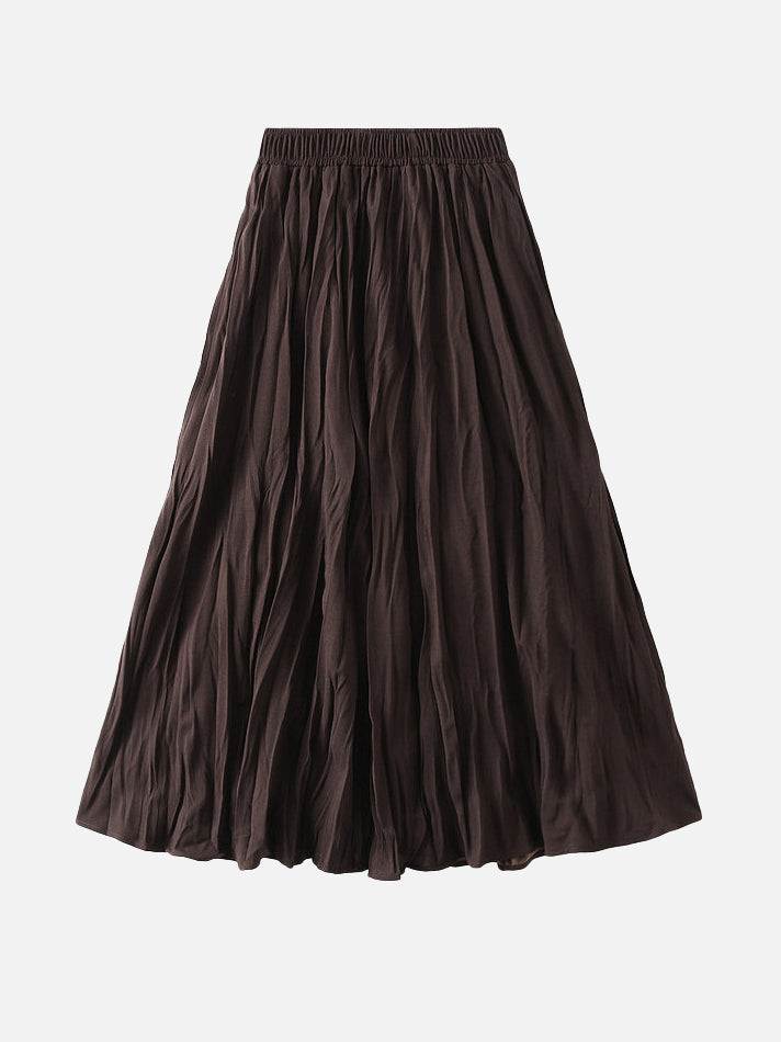 スエードワッシャープリーツスカート　6色入