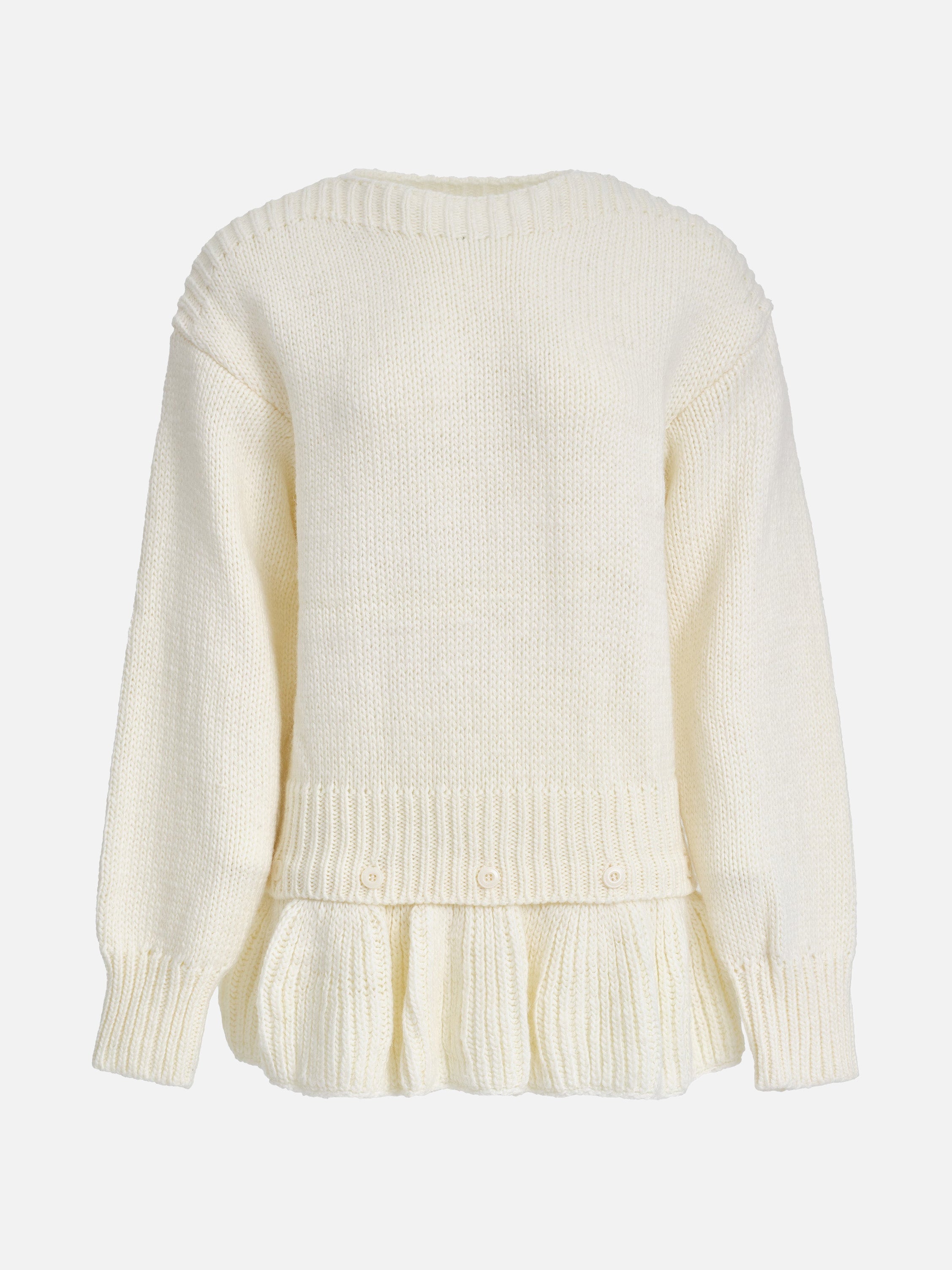 2-Way Wear Volume Frill Hem Knit 4 Colors