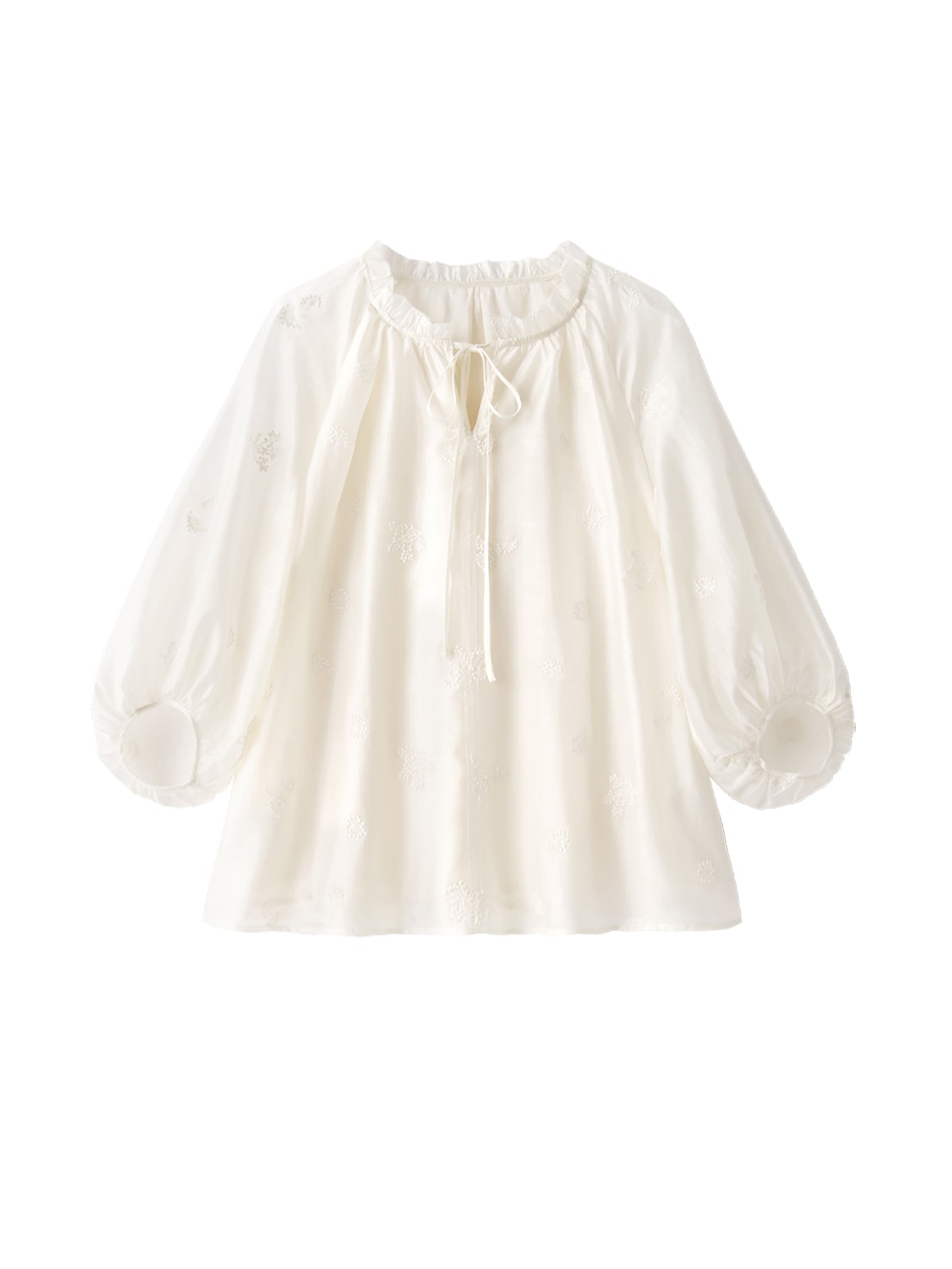 Kaftan embroidered raglan sleeve blouse in 2 colors