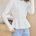 <先行公開>クルーネックぺプラムニット　5色入 - SonderSable