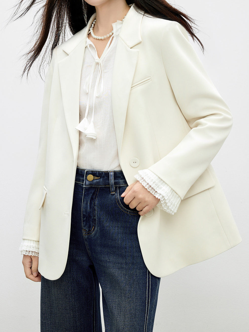 <先行公開>レースプリーツカフステーラードジャケット　2色入 - SonderSable