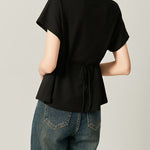 フロントスリットストラップTシャツ　2色入 - SonderSable