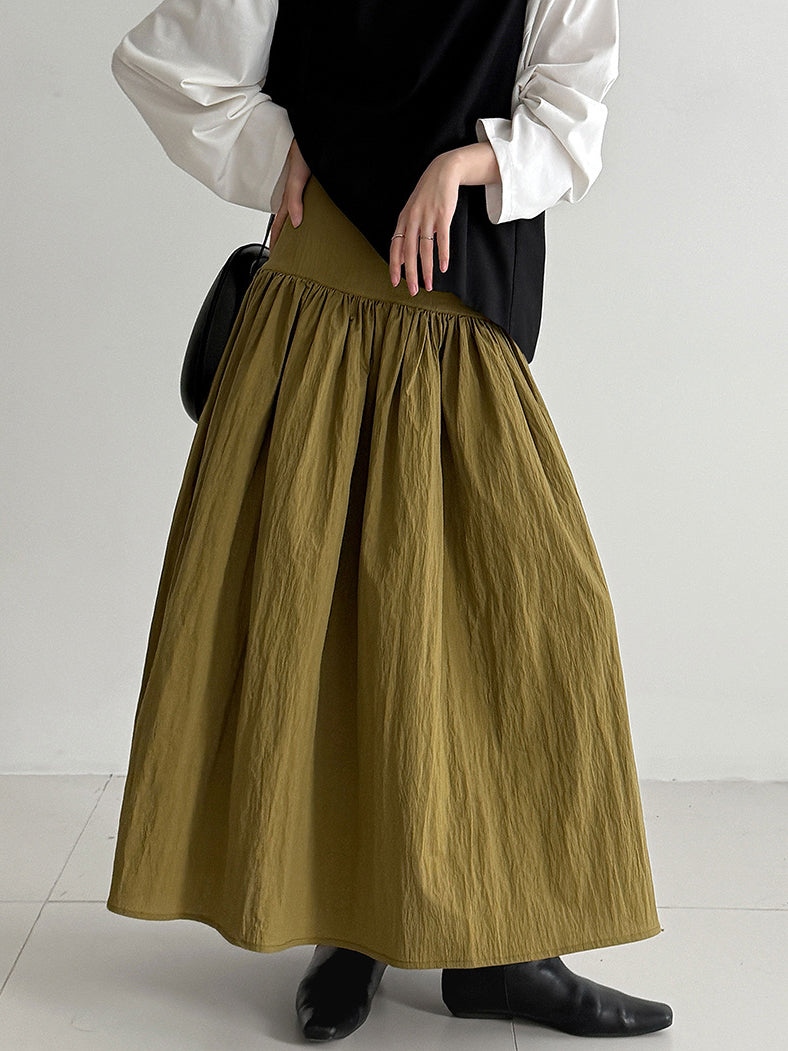 ワッシャーティアードスカート　3色入