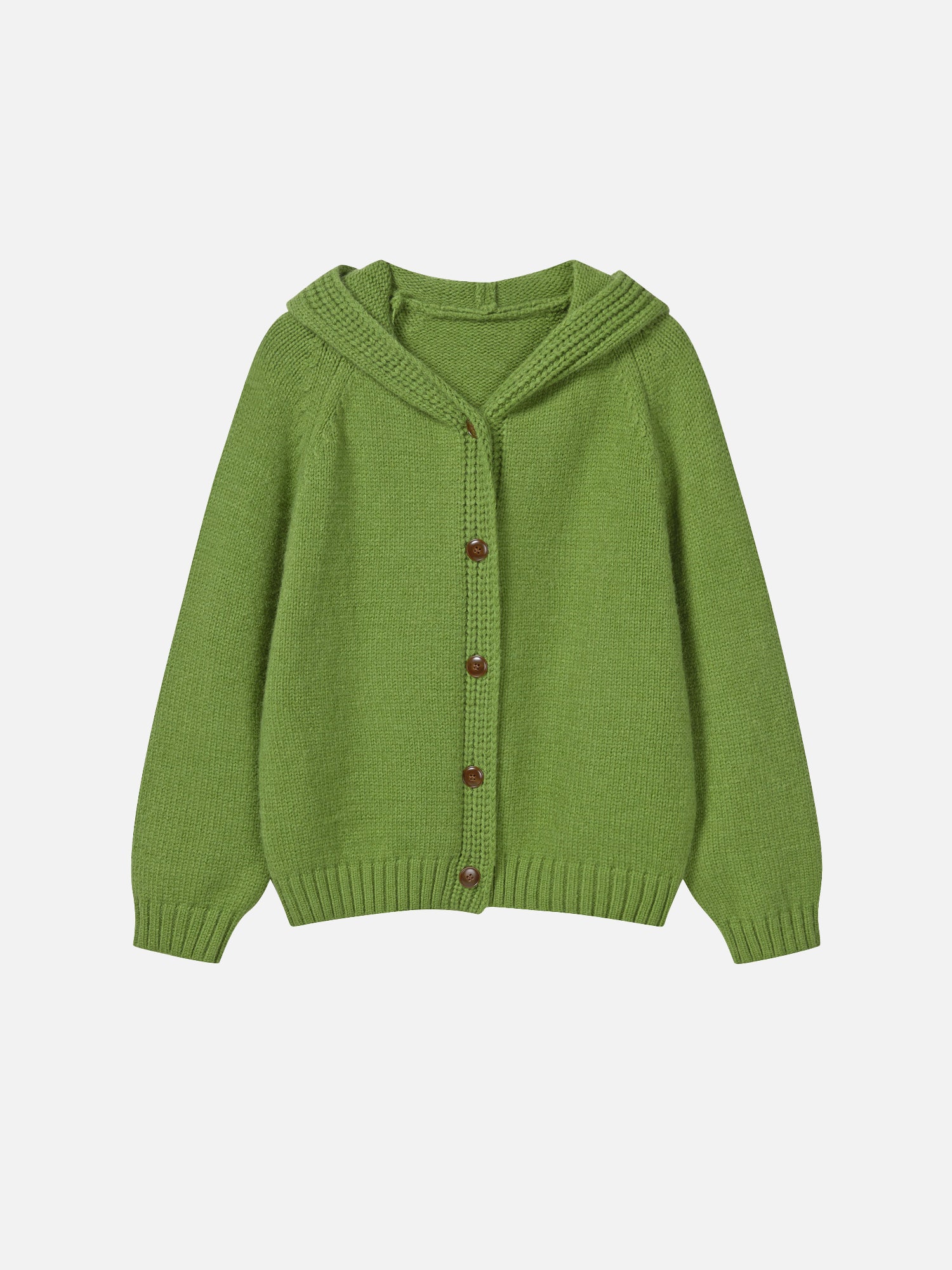 ニットフーディーカーディガン　2色入