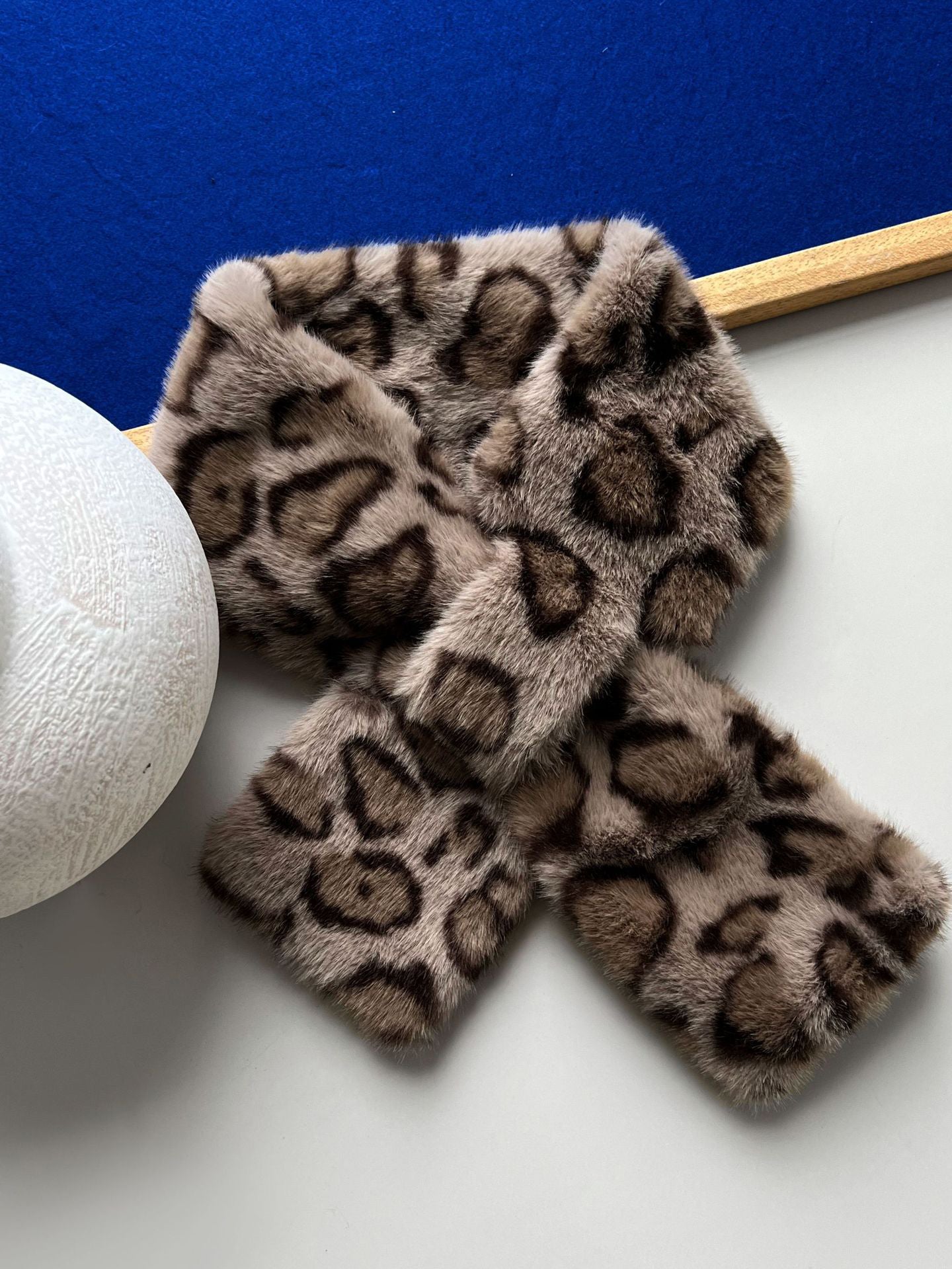 フェイクファーマフラー　5色入