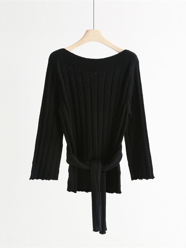 ウエストベルトニットチュニック