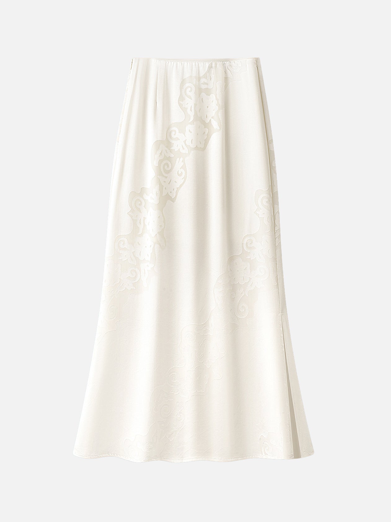 Sheer lace jacquard skirt in 2 colors