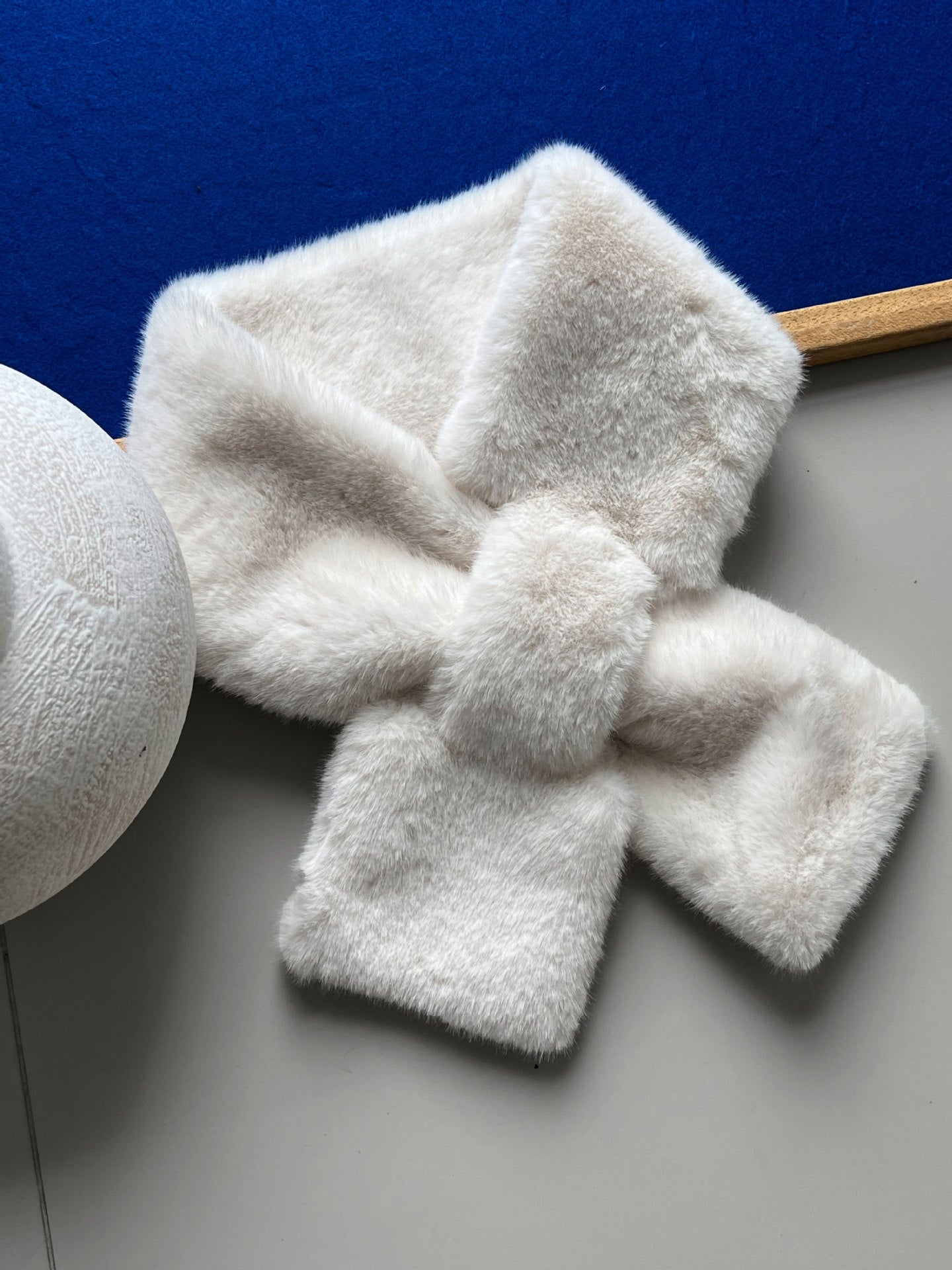 フェイクファーマフラー　5色入