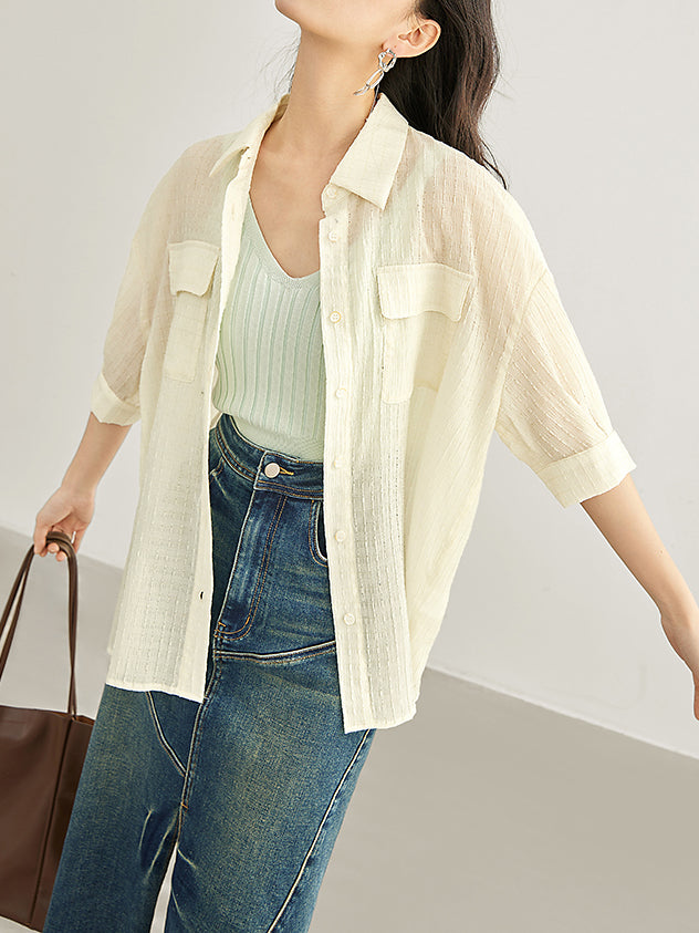 Check soccer flap shirt in 2 colors