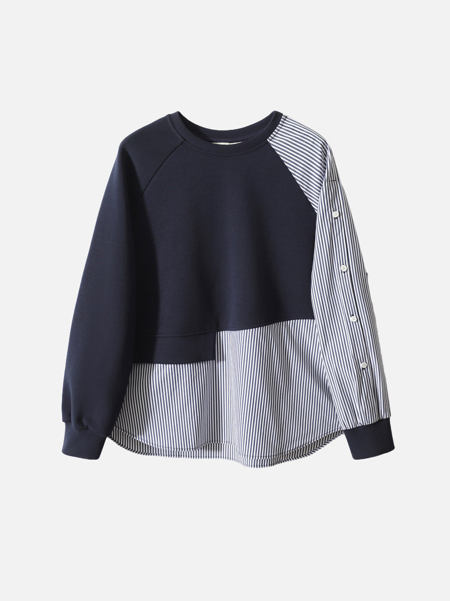 Striped shirt docking sweatshirt (3 colors)