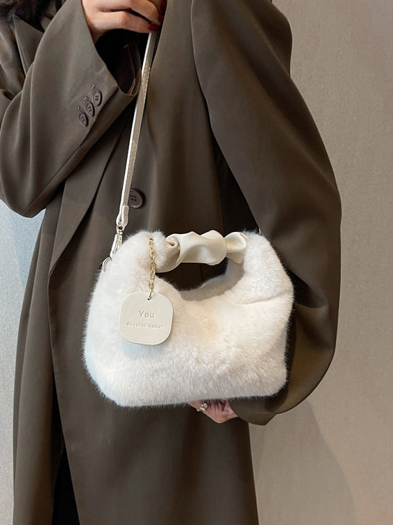 2WAYもこもこファーミニショルダーバッグ　4色入