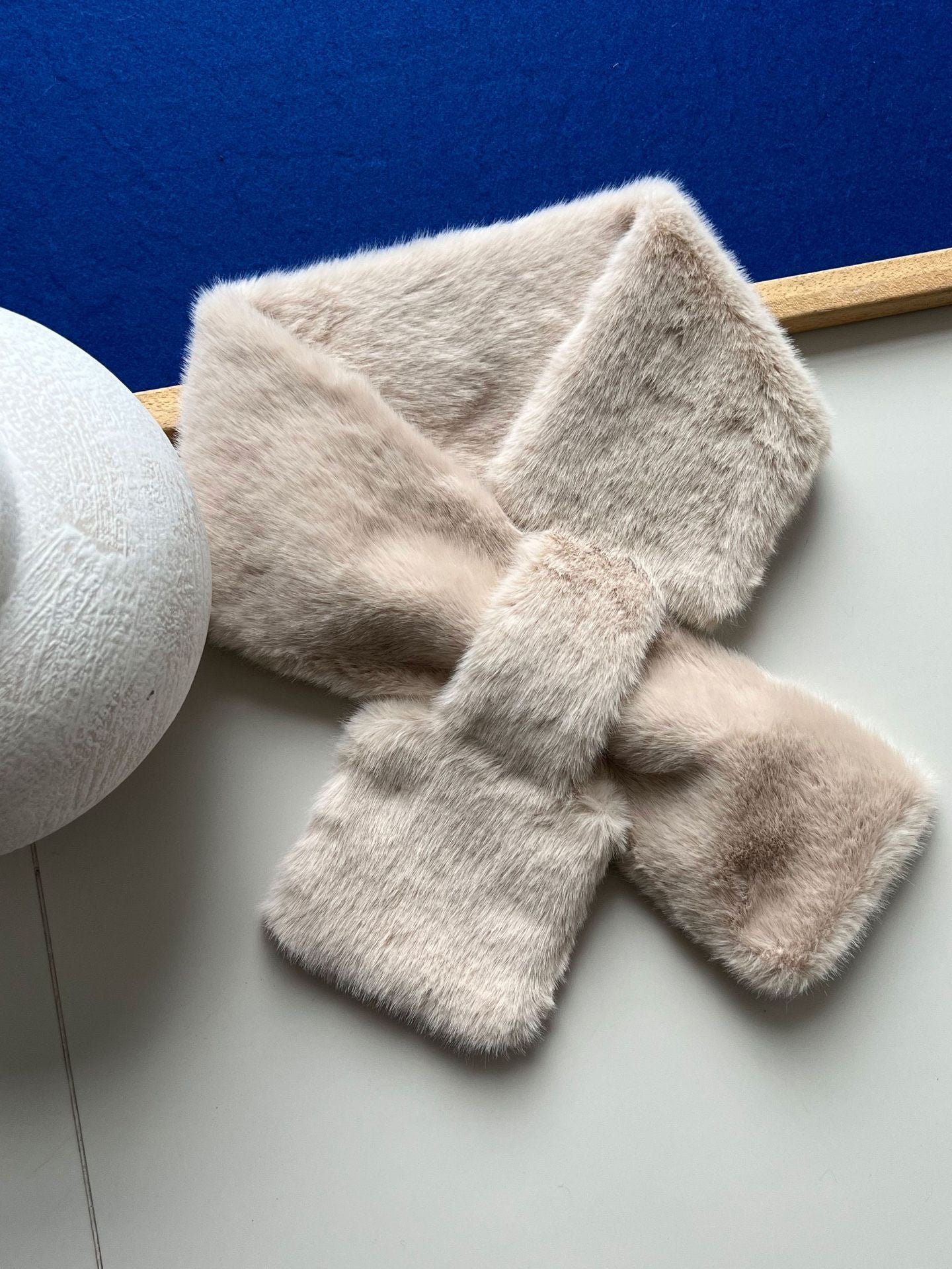 フェイクファーマフラー　5色入