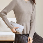 <先行公開>クルーネックぺプラムニット　5色入 - SonderSable