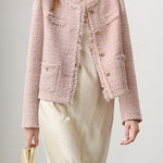 フリンジエレガントツイードジャケット - SonderSable