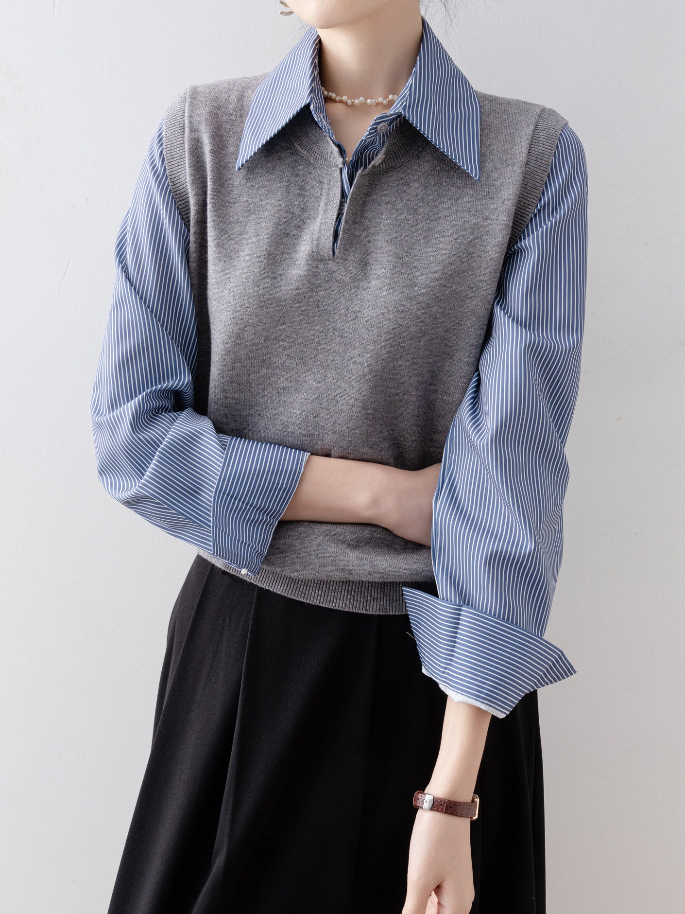 <先行公開>レイヤードストライプニット - SonderSable