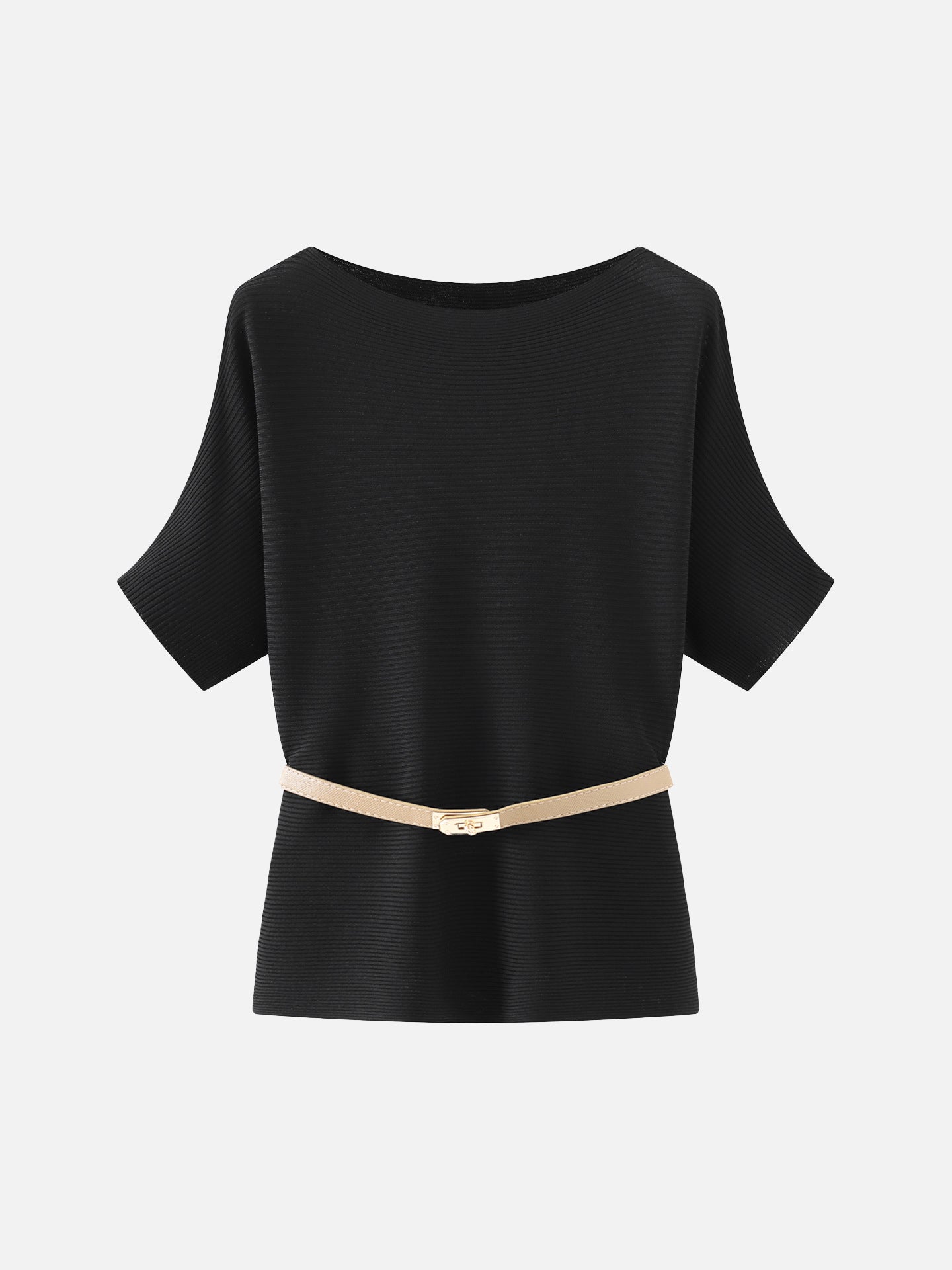 ベルト付ドルマン袖ニット　4色入