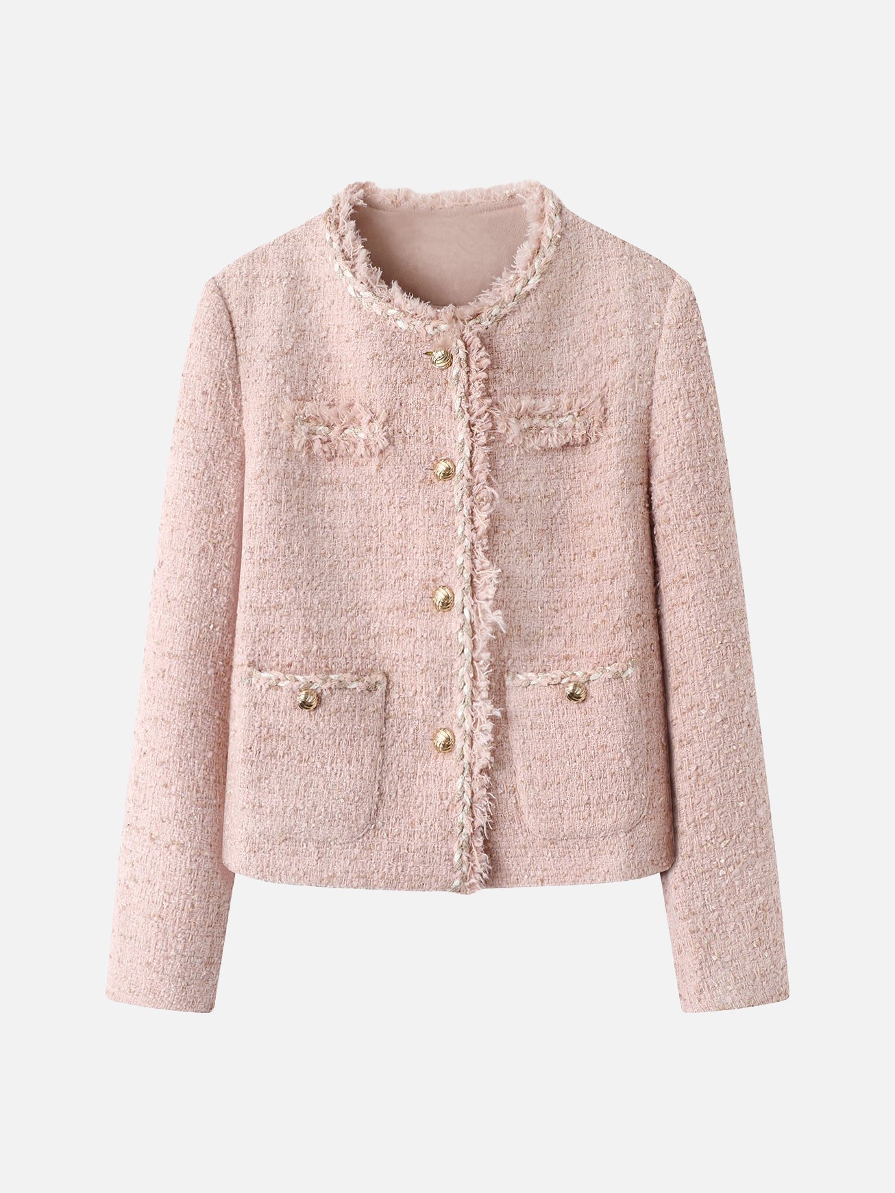 フリンジエレガントツイードジャケット - SonderSable